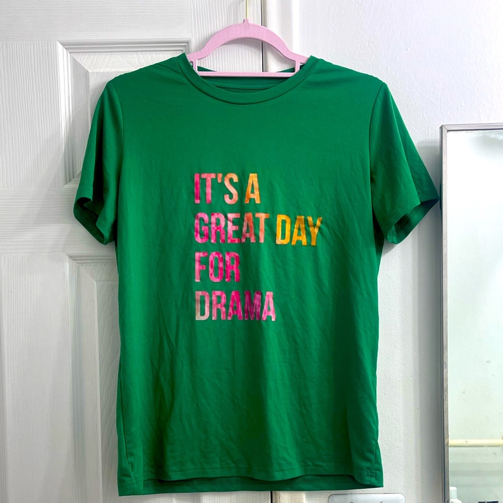 'It's a Great Day for Drama' Multicolor Graphic Tee